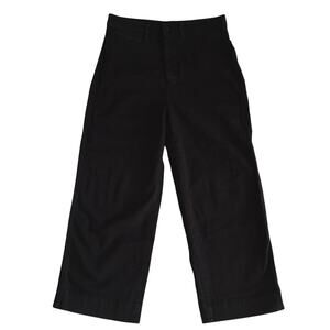 Quince Size 31 Wide Leg Crops Cropped Pants Stretch Black High Waisted Rise